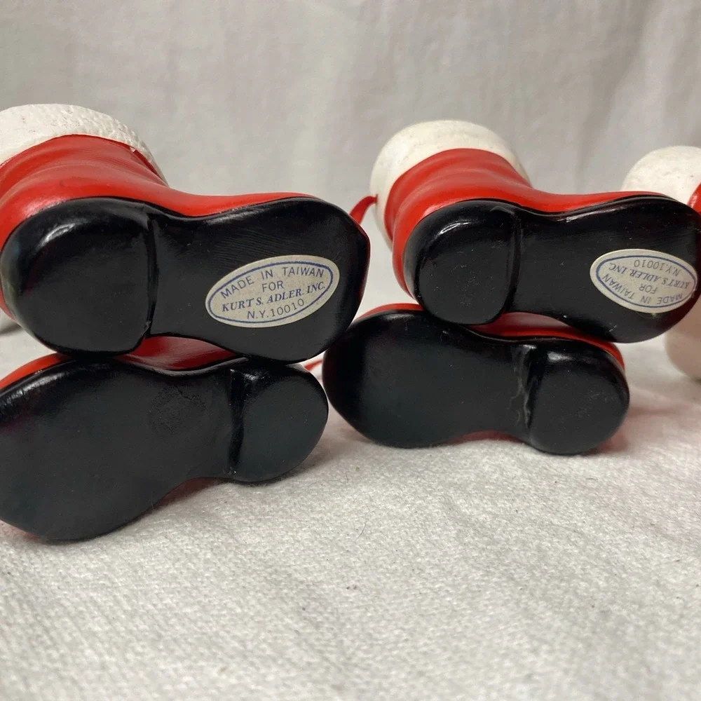 Set Of‎ 3 Kurt Adler Santa Boots Christmas Ornaments Please See Pictures